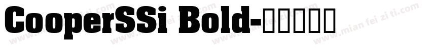CooperSSi Bold字体转换